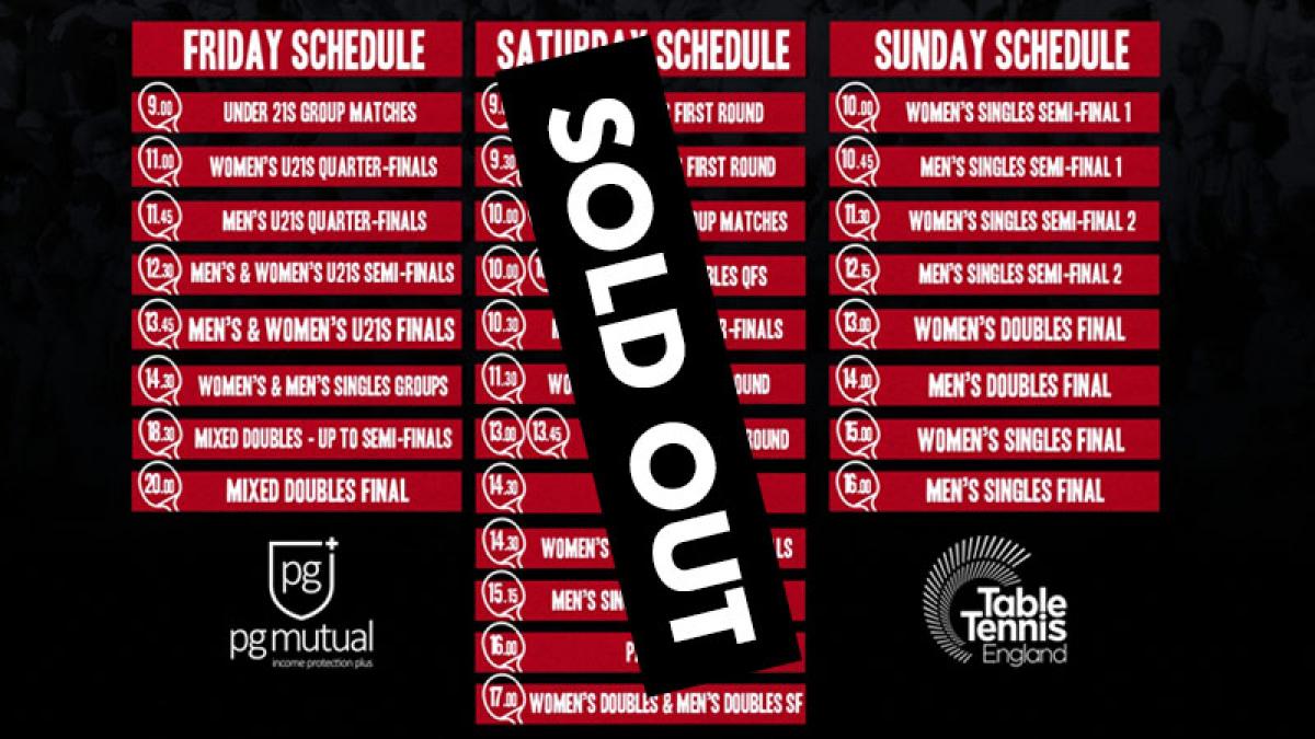 Saturday sell out at PG Mutual Nationals!